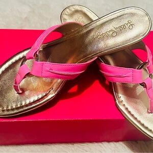 Lilly Pulitzer Pink and Gold Sandals